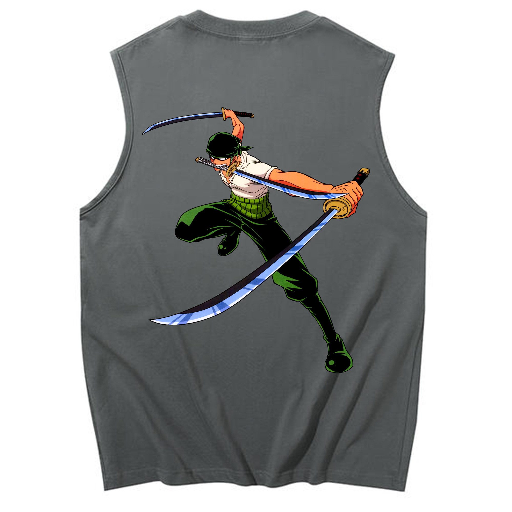ワンピース ロロノア・ゾロ ONE PIECE Roronoa Zoro コットン100％タンクトップ（背面プリント）